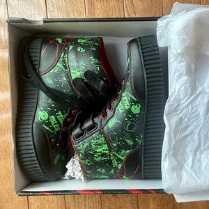 T.U.K. Horror Creepers Hi-Top Sneakers (Rare)